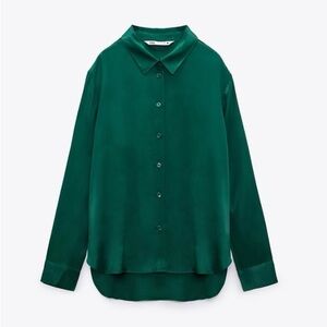 Zara satin effect blouse
